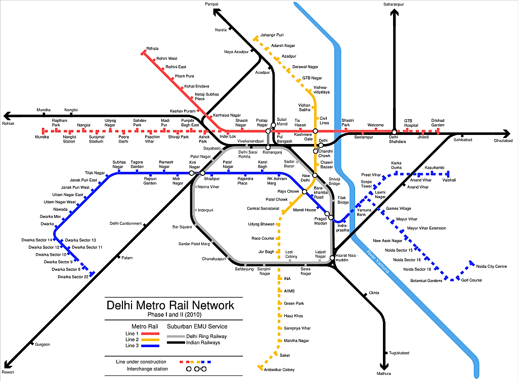 Delhi Metro Chart Hd